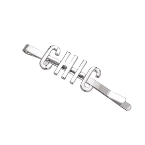 Fermaglio per capelli CHIC in metallo argento con finitura lucida per acconciature moda