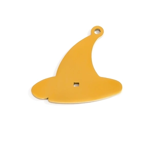 Polished gold stainless steel witch hat pendant charm for DIY Halloween jewelry making