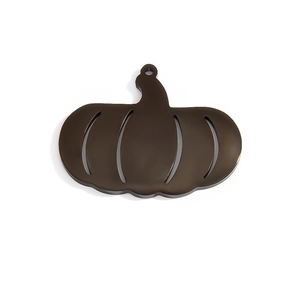 Polished brown pumpkin charm pendant with mirror finish and pre-drilled hole for DIY jewelry