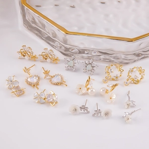 Elegante 925er Silber Ohrstecker Set mit Perlen Blumen Schmetterling und Zirkonia