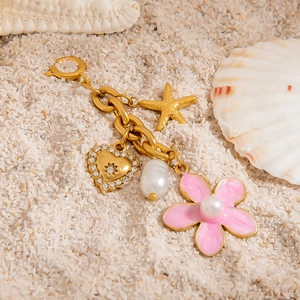 Bikini-Anhänger Aus Edelstahl Blume Herz Seestern Muschel Anhänger Für Badebekleidung Strandurlaub Marine Stil Damen Schmuck Vergoldet Zubehör