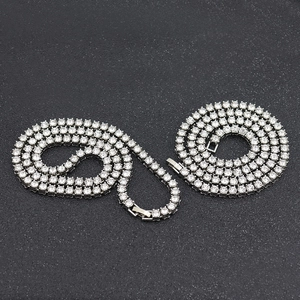 Collana tennis classica da 5mm in argento con zirconi tondi per uno stile hip-hop unico