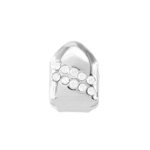 Grillz dent de vampire plaqué or 18 carats avec strass brillants pour style hip hop
