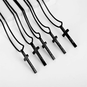 Kreuzanhänger Halskette Aus Edelstahl Mit Bibelvers Inschrift Religiöser Glaube Inspirierender Schmuck Für Damen Herren Geschenk