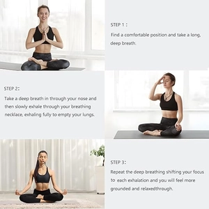 Collar de respiración para aliviar ansiedad con guía de meditación de tres pasos