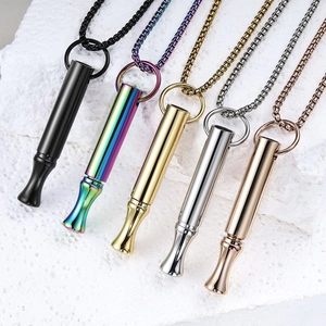 Close-up of mindfulness meditation breathing necklaces in five diverse metal finishes