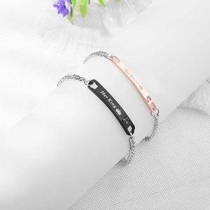 Matching Her King and His Queen couple bracelets with crown charms and zircon stones