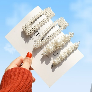 Elegant Artificial Pearl Alloy Rhinestone Star Butterfly Musical Note Hair Clips Vintage Style Hair Accessories For Women Girls