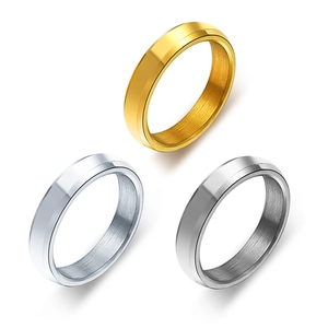 Minimalist Alloy Smooth Wide Ring For Women Men Unisex Simple Geometric Polished Metal Band Couple Ring Fashion Jewelry Gift