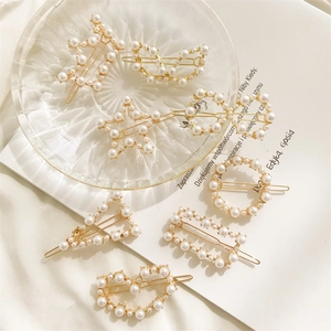 Elegante Molletta per Capelli con Künstliche Perle Sintetiche Oro Lega Stella Cuore Luna Corona Accessori per Capelli Moda Donna