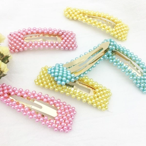 Fermagli per Capelli con Künstliche Perle d'Imitazione Macaron Base in Lega Forme Geometriche Accessori per Capelli per Donna