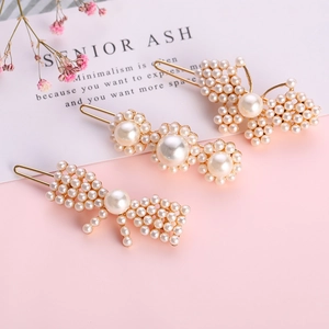 Haarklammern Im Koreanischen Stil Mit Künstliche Perlen Schmetterling Elegante Goldene Legierung Haarnadeln Für Damen Täglicher Party Schmuck
