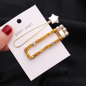 Vintage Alloy Hair Clip And Hairpin Elegant Faux Artificial Pearl Star Hairpins Geometric Rectangle Hair Barrettes Fashion Hair Accessories For Women