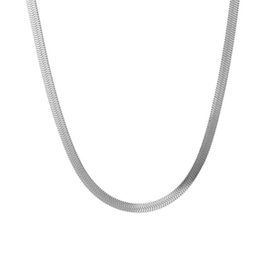 Minimalist Stainless Steel Herringbone Snake Chain Necklace Gold Silver Plated Blade Chain For Men Women Hip Hop Jewelry