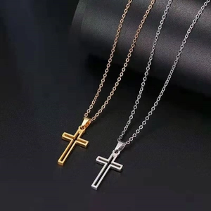 Edelstahl Kreuz Anhänger Halskette Für Herren Damen Hip Hop Stil Geometrische Hohlkette Halskette Mode Schmuck Geschenk