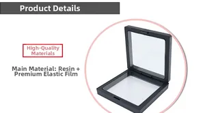 Close-up of black square PE film frame showing high elasticity membrane for jewelry storage