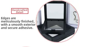 Close-up of flexible PE film jewelry suspension box showing smooth wrinkle-free surface