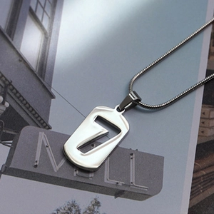 Minimalistisch Titanstahl Nummer 7 Anhänger Halskette Für Herren Damen Hip Hop Poliert Edelstahl Künstliche Perle Schlangenkette Trendiger Halsschmuck
