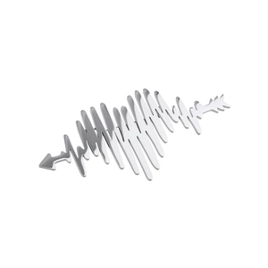 Silver heartbeat EKG brooch pin with arrow design for elegant clothing decoration