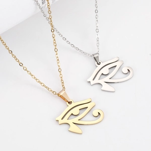 Ancient Egyptian Eye of Horus pendants in gold and silver finish with cross chain
