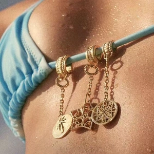 Ocean Series Stainless Steel Pendants Starfish Shell Sea Horse Sun Heart Charms For DIY Jewelry Making Women High-end Accessories