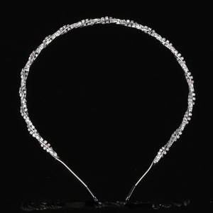 Elegante Cerchietto Ondulato in Lega con Strass per Donna Stile Coreano Torsione Argento Fascia per Capelli Accessori Nozze Festa