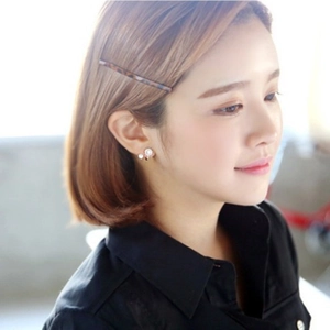Élégantes boucles d'oreilles perles style coréen et barrette à cheveux en écaille
