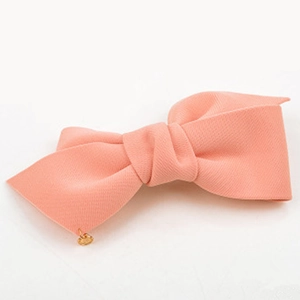 Barrette Cheveux avec Nœud en Tissu Élégant Style Coréen Avec Pendentif en Métal Doré Doux Accessoire Quotidien pour Femme