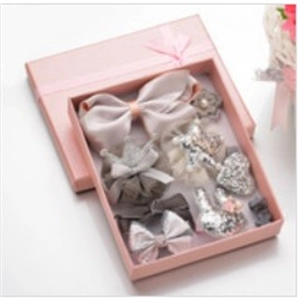 Coffret cadeau d'accessoires cheveux enfant avec nœuds roses et couronnes