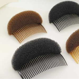 Hair volume padding comb set with breathable sponge for invisible bouffant hairstyles
