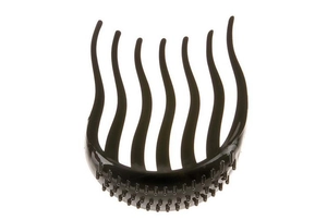 Detail of black wave hair volume bump tool with anti-slip small teeth for hair styling