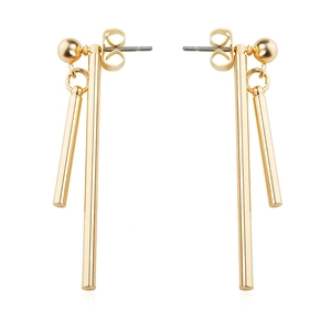 Boucles d'Oreilles Pendantes en Alliage à Barre Verticale Asymétrique Géométrique Minimaliste Avec Tige en Acier Inoxydable Bijoux Femme