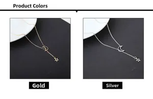 Comparaison détaillée des colliers minimalistes lune et étoile en or et en argent