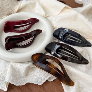 Large Hollow Out Leaf Hair Claw Clip French Vintage Acrylic Cellulose Acetate Non Slip Strong Hold Jaw Clip For Women Styling Accessories