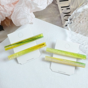 Korean Style Acetate Hair Clip Orange Soda Gradient Long Duckbill Side Clip Fresh Sweet Daily Hair Accessory For Women