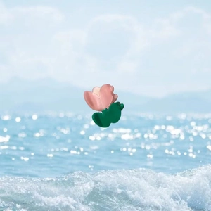 Süße Tulpen Haarklammer aus Acetat in Rosa und Grün für Damen und Mädchen
