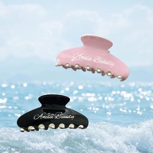 Pince à Cheveux en Acétate pour Femmes Mode Minimaliste Grande Pince Requin Accessoire Cheveux Motif de Lettres