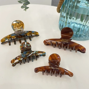 Eleganti Fermagli a Granchio in Acetato di Cellulosa Stile Francese Motivo Tartarugato Retrò per Donna Accessori Capelli