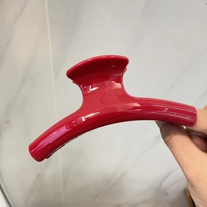 Pince à cheveux rouge brillante élégante pour femme style Nouvel An chinois grand format