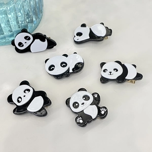 Schattige Panda Acetaat Haarclip Voor Vrouwen Meisjes Cartoon Dier Eendenbek Clip Kawaii Y2K Dopamine Stijl Dagelijkse Haaraccessoires