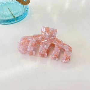 Large Cellulose Acetate Hair Claw Clip Elegant Marble Pattern Shark Clip For Women Thick Hair Daily Styling Accessories