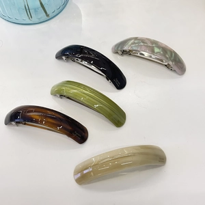 Elegante Fermaglio per Capelli in Acetato Stile Francese Minimalista Fermaglio a Molla per Donna Ufficio Quotidiano Accessori per Capelli Fatti a Mano Motivo Marmo Righe