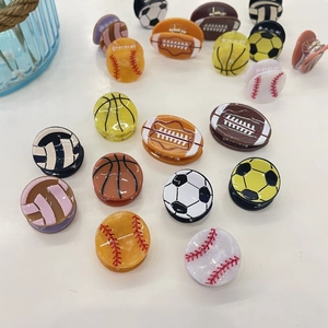Mini Pinzas para el Cabello de Pelota Deportiva de Acetato Baloncesto Fútbol Rugby Tenis Voleibol para Mujeres Niños Accesorios