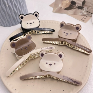 Süße Acetat Cartoon Tier Bär Hase Haarklammern Für Damen Mädchen Große Matte Haifischklammern Mode Haarschmuck