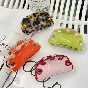 Acetat Haarklammer Minimalistisches Geometrisches Kreis Design Dopamin Candy Farbe Y2K Stil Haargreifer Für Damen