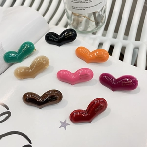 Französisch Stil Herz Haarklammer Gelee Farbe Acetat Entenschnabel Clip Süße Herzform Haarnadel Zubehör Für Damen Mädchen