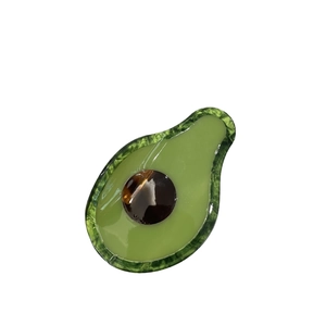 Creative avocado hair claw clip made of green acetate marble texture for women