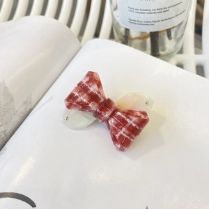 Dolci Fermagli per Capelli a Fiocco in Acetato per Donne Ragazze con Strass Mollette a Becco d'Anatra Motivo a Quadri Marmo Accessori per Capelli Y2K Uso Quotidiano Fermagli Laterali