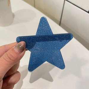 Glitzernde blaue Stern-Haarklammer für Mädchen im Y2K-Stil mit funkelndem Finish