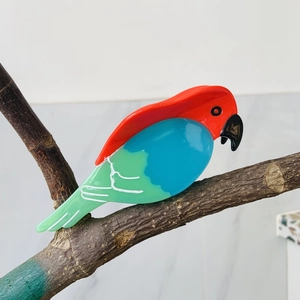Colorful parrot acetate hair claw clip for women stylish bird shaped hair accessory